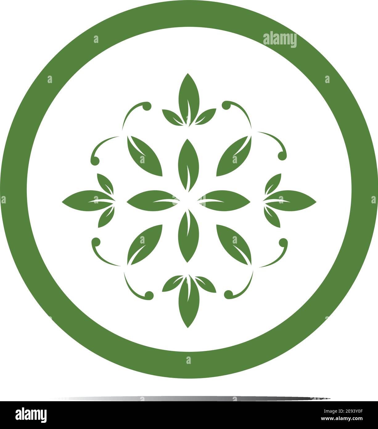Abstract nature logo icon vector design of leaves Stock Vector Image ...