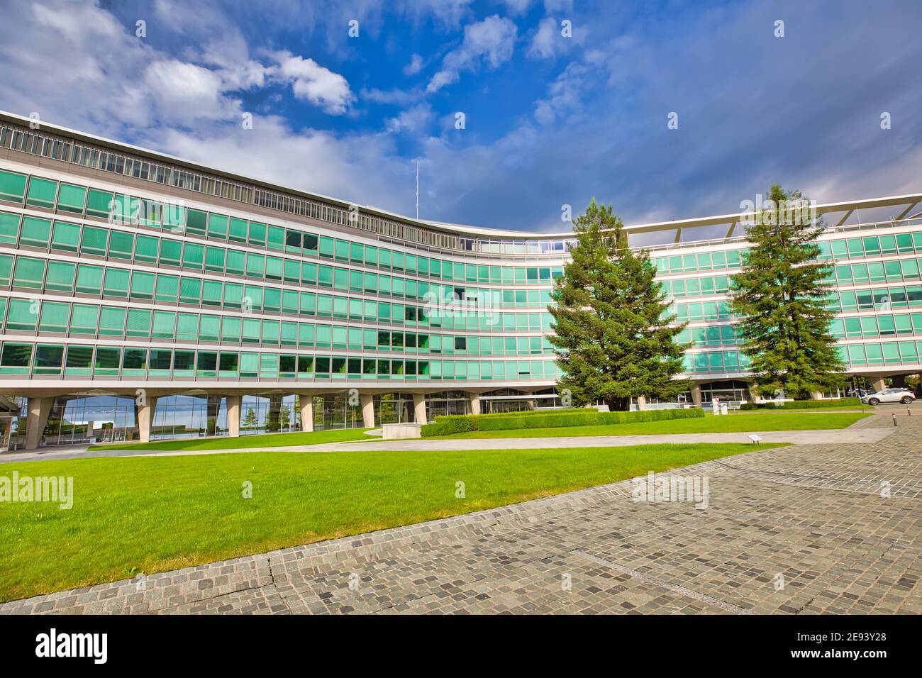 Vevey, Switzerland August 14, 2020 Nestle Headquarter building