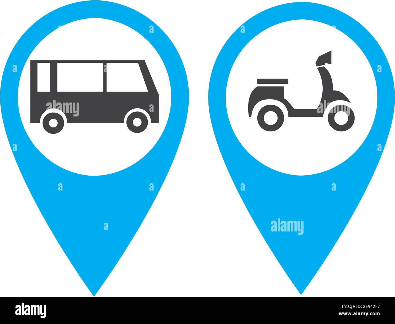 Transport buttons set with map Vector illustration transportation map ...