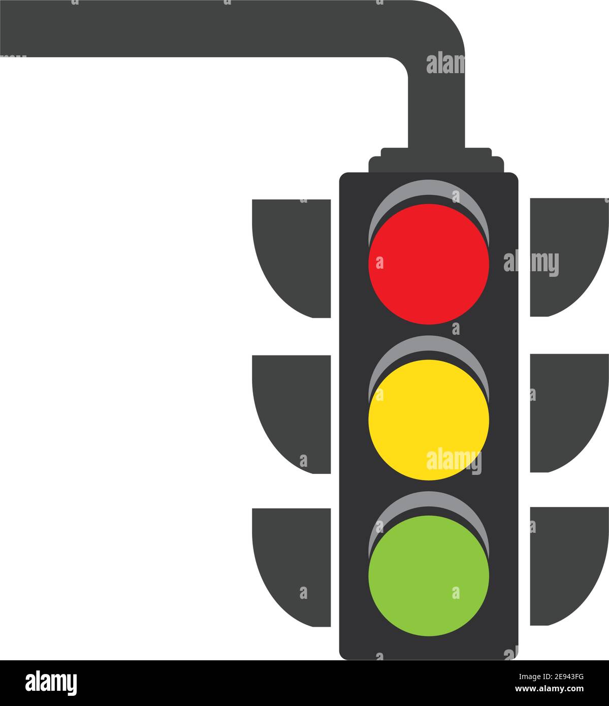 Traffic Light Icon Vector Design Template Traffic light signal - Vector icon Stock Vector