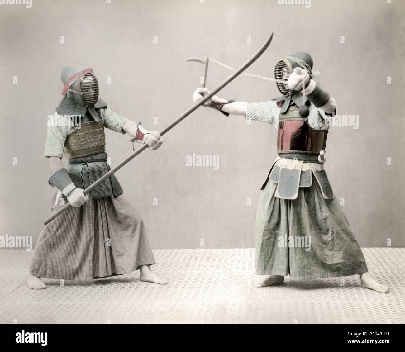 Late 19th century photograph Fencing, kendo, Japan Stock Photo Alamy