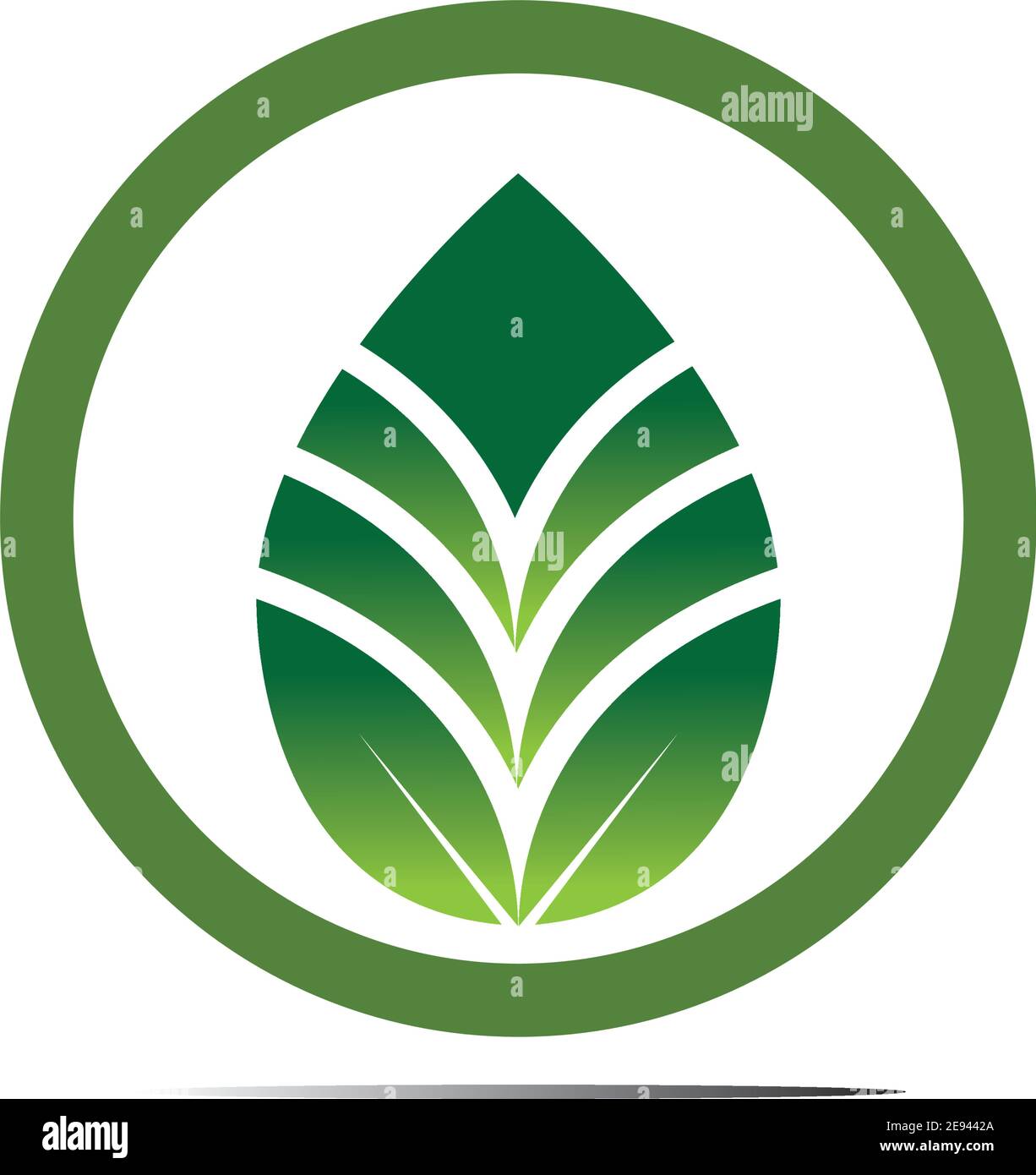 Abstract nature logo icon vector design of leaves Stock Vector Image ...