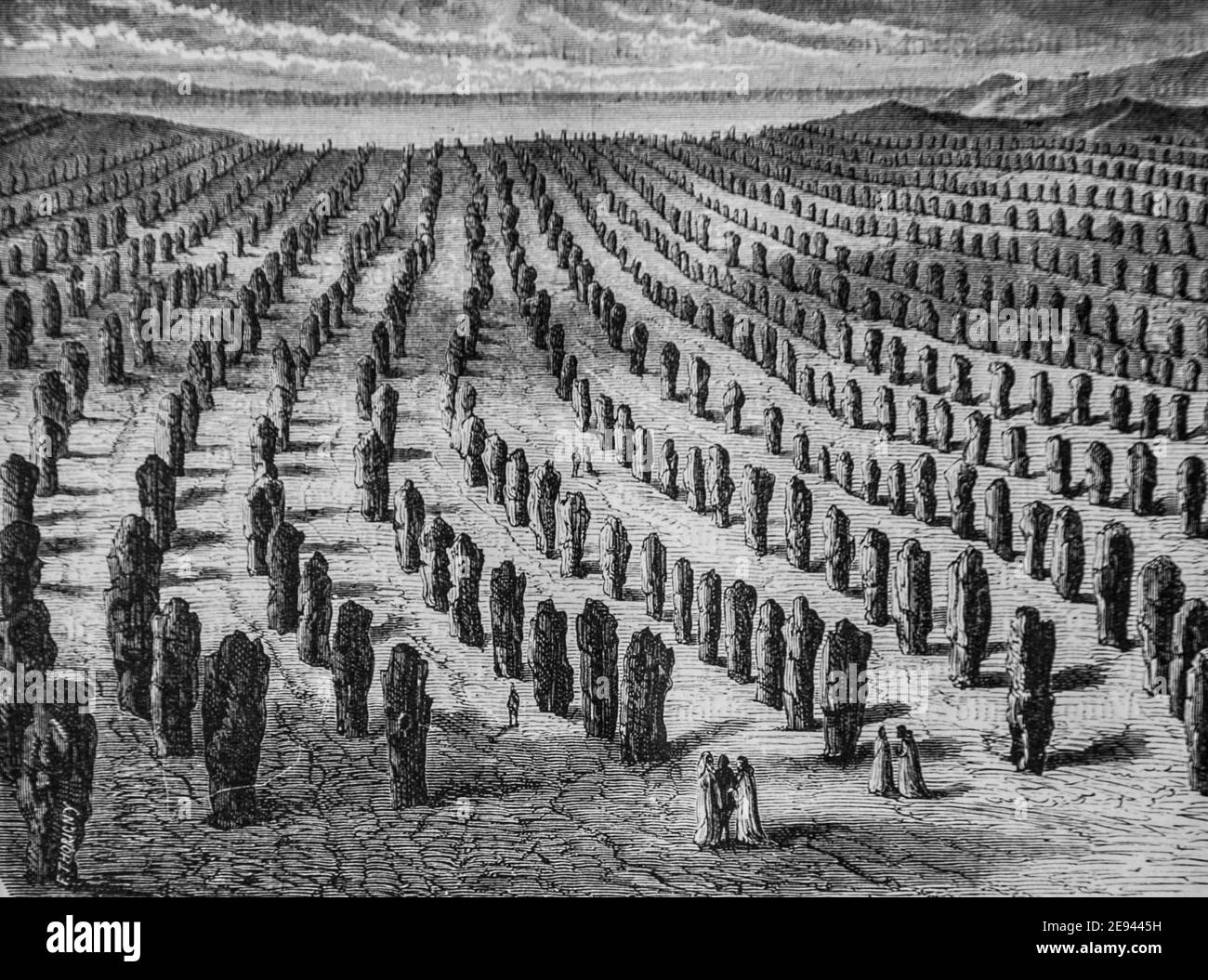 les alignements de carnac,histoire populaire de frrance par henri martin,editeur furne 1860 Stock Photo