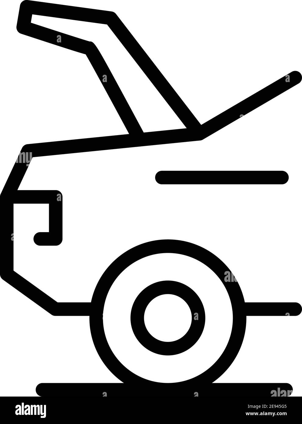 Repair car trunk icon. Outline repair car trunk vector icon for web