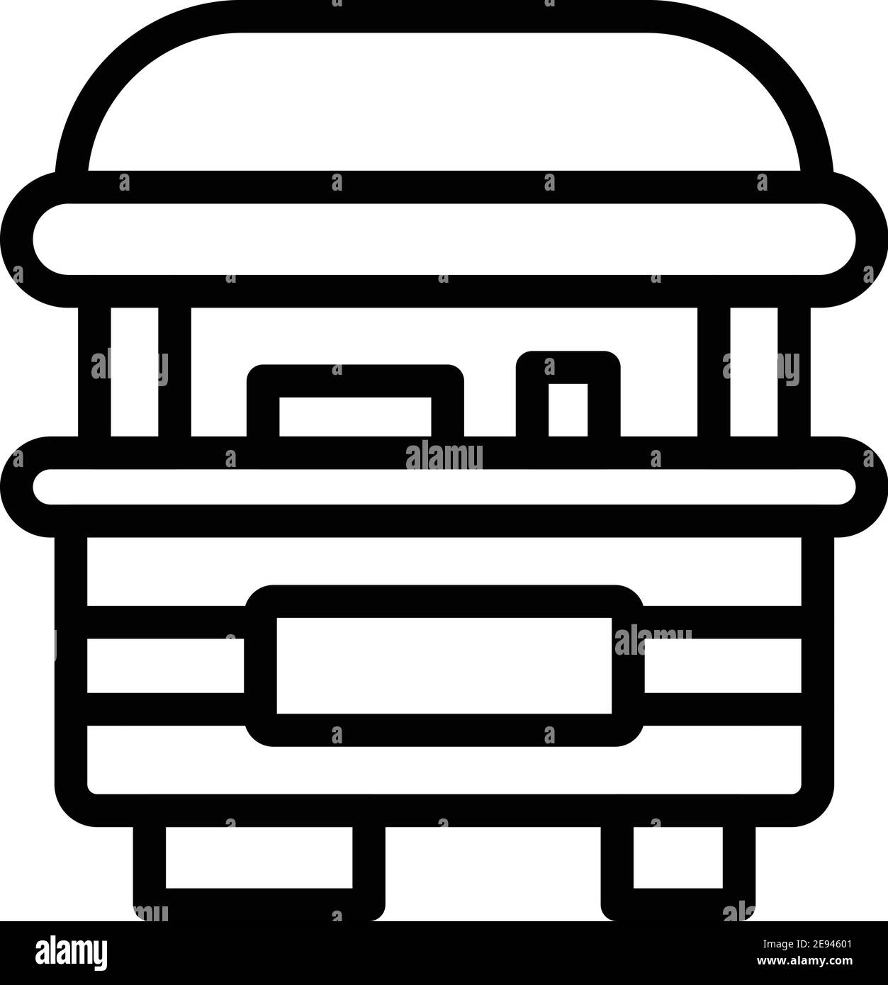 Street cart retail icon. Outline street cart retail vector icon for web ...