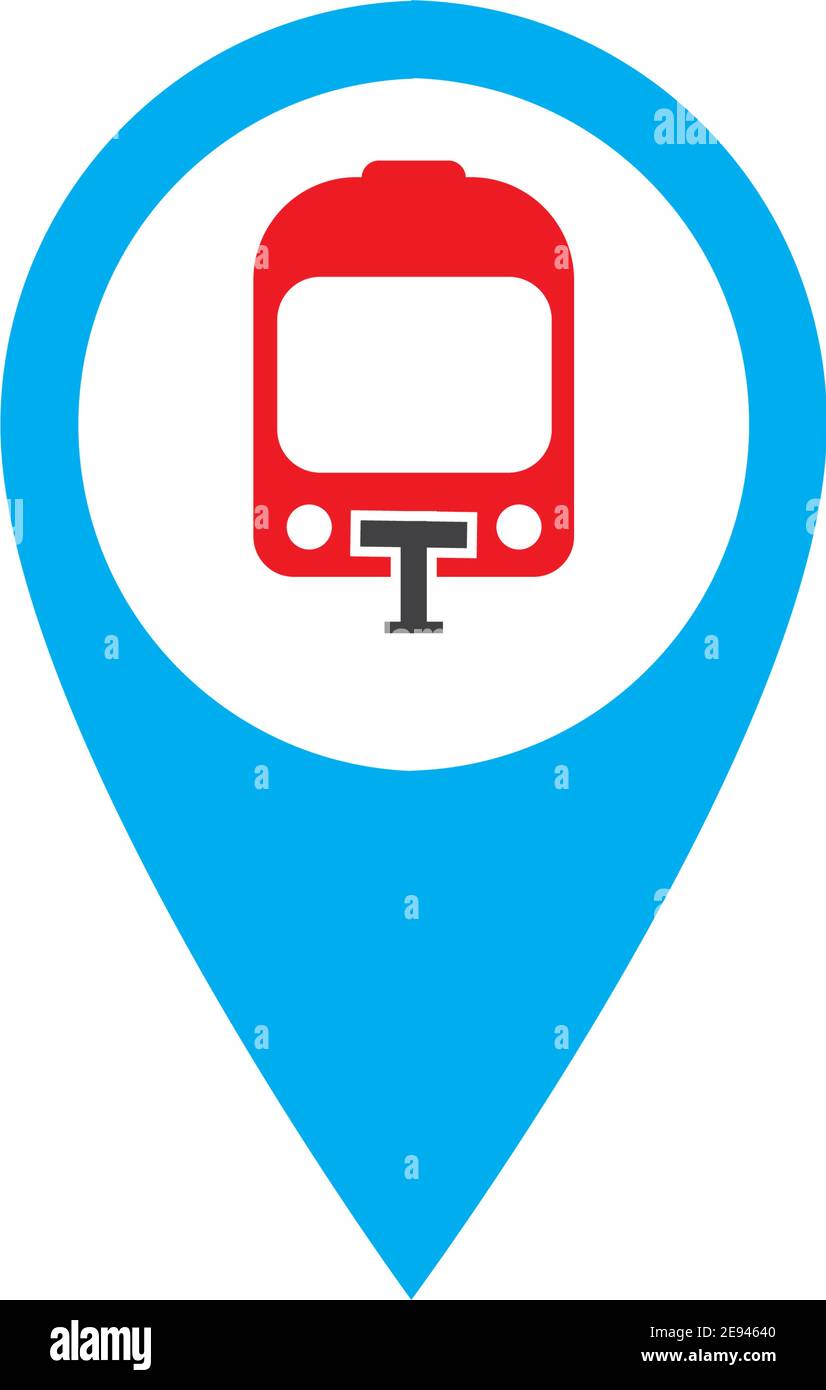 Transport buttons set with map Vector illustration transportation map point icon  transport pointers on map Stock Vector