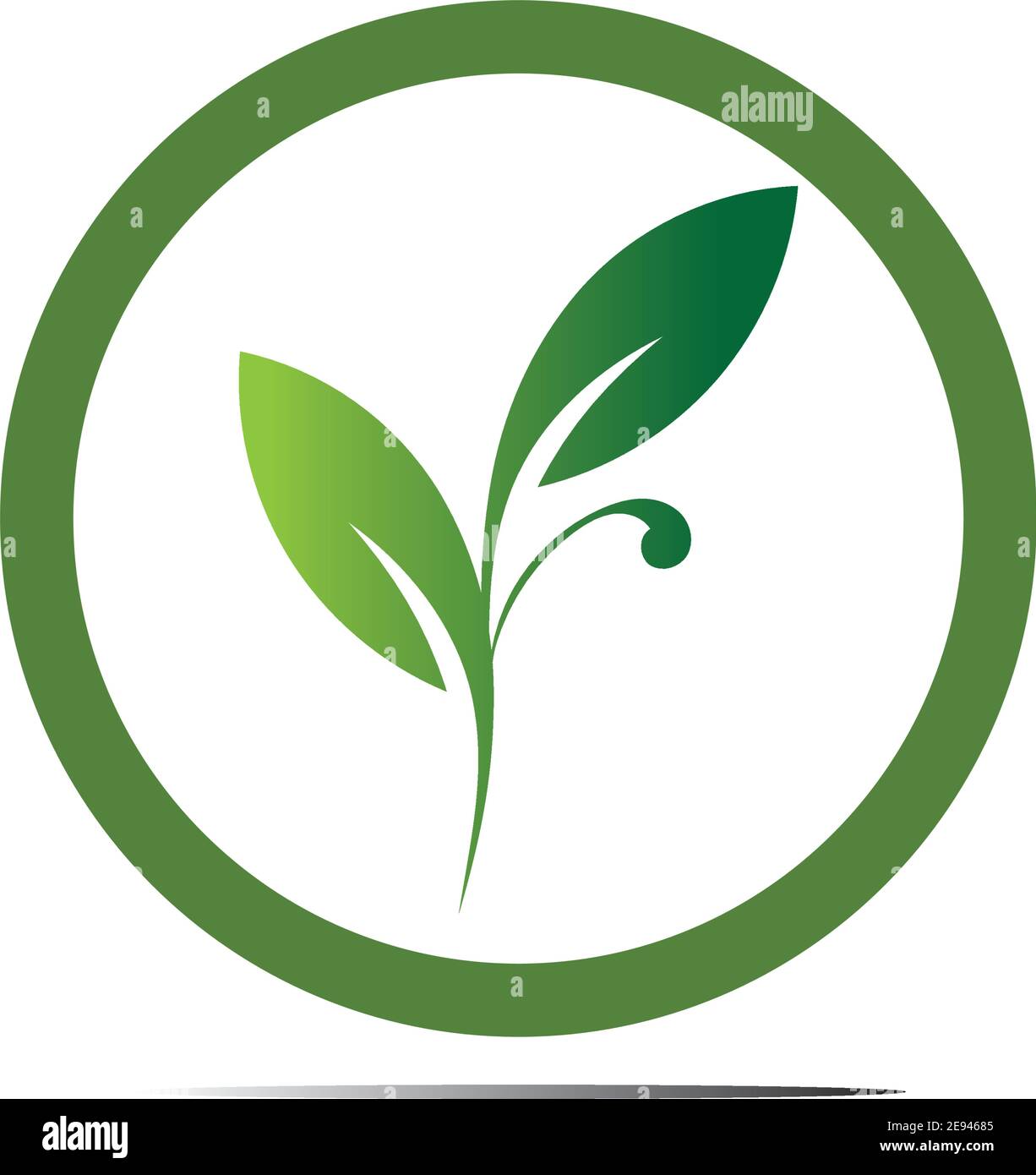 Abstract nature logo icon vector design of leaves Stock Vector Image ...