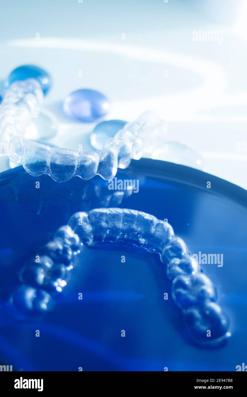 Modern invisible brackets aligner straighterners used to correct