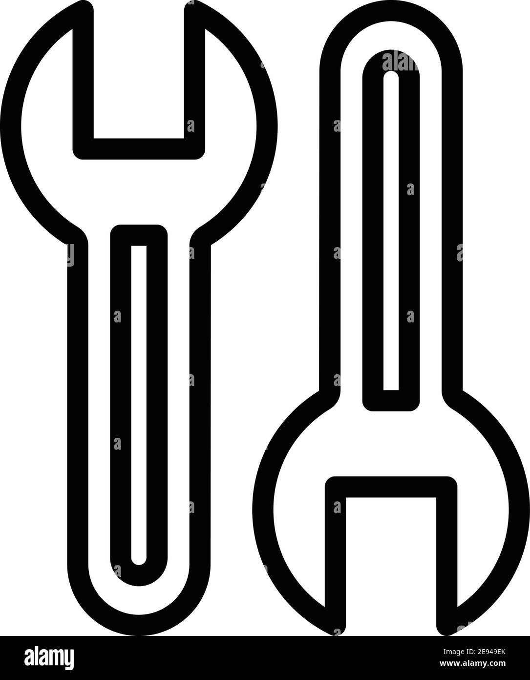 Builder keys icon. Outline builder keys vector icon for web design ...