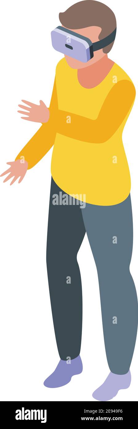 Virtual video game icon. Isometric of virtual video game vector icon ...