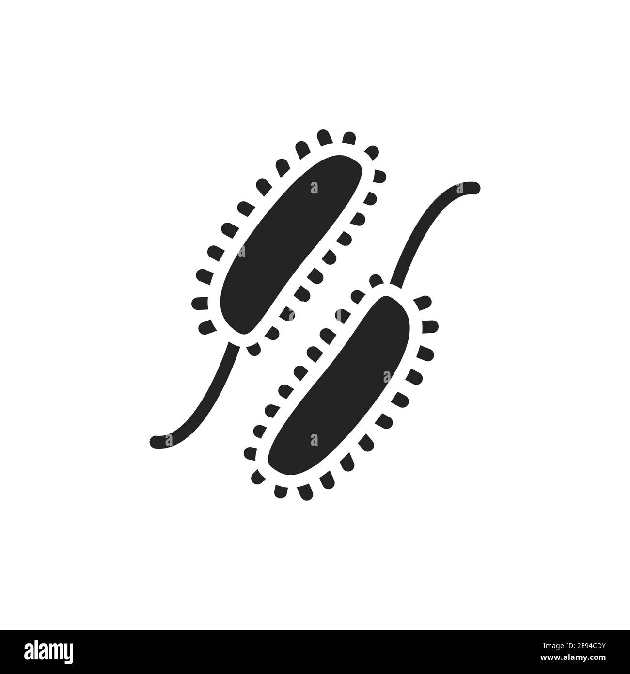 Viruses black glyph icon. Vector illustration. Outline pictogram. Stock Vector