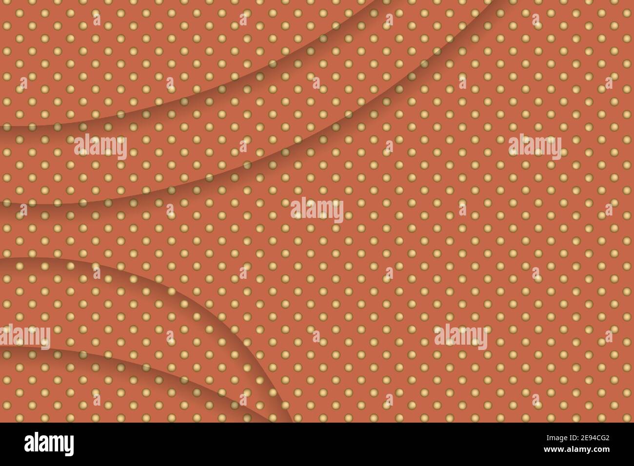 Beige vector abstract pattern with golden circles. Template design for business. Dotted background with colored spheres. Geometric points minimalistic Stock Vector