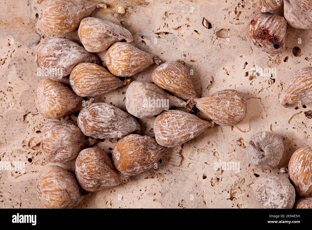 Snack sized dried figs (Higos Secos), convenience and health Stock Photo