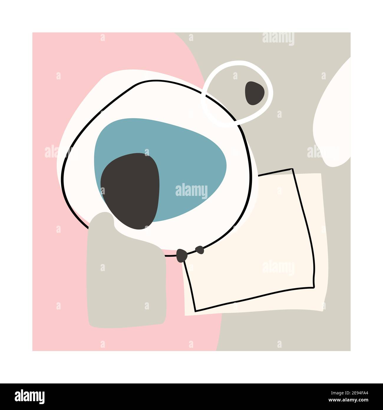 Geometric background, abstract pastel vector shapes. Contemporary ...