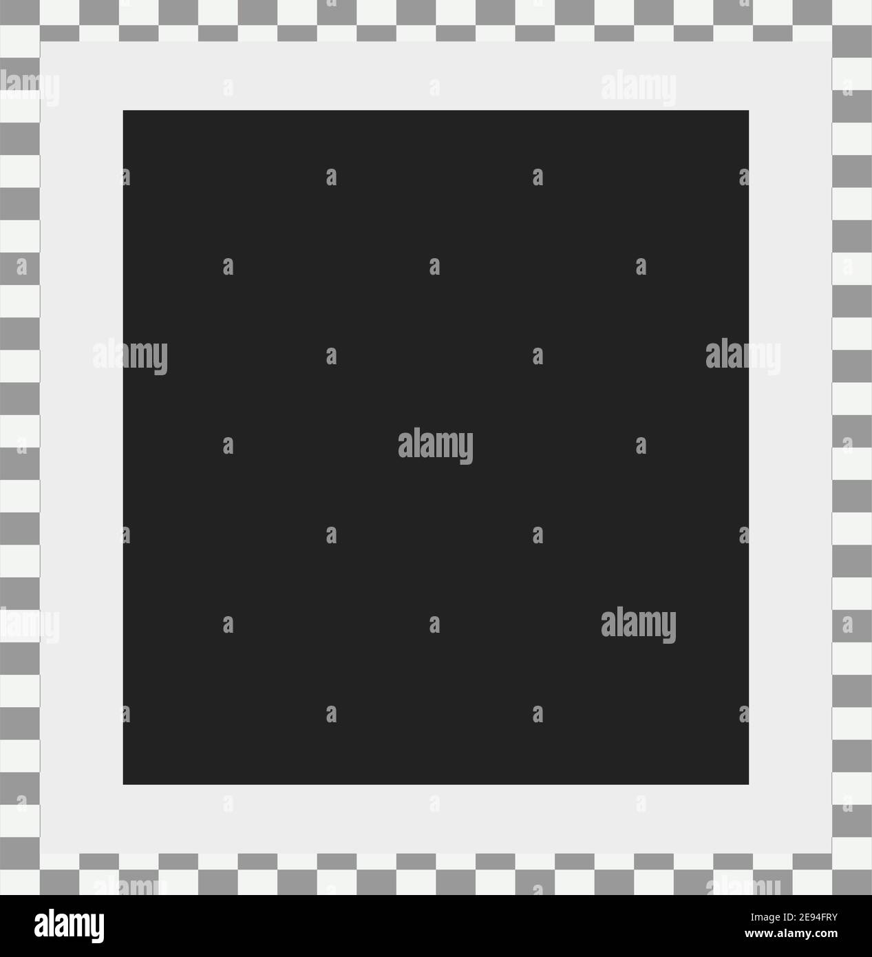 Old photo frame isolated on transparent background. Blank frame vector . Stock Vector