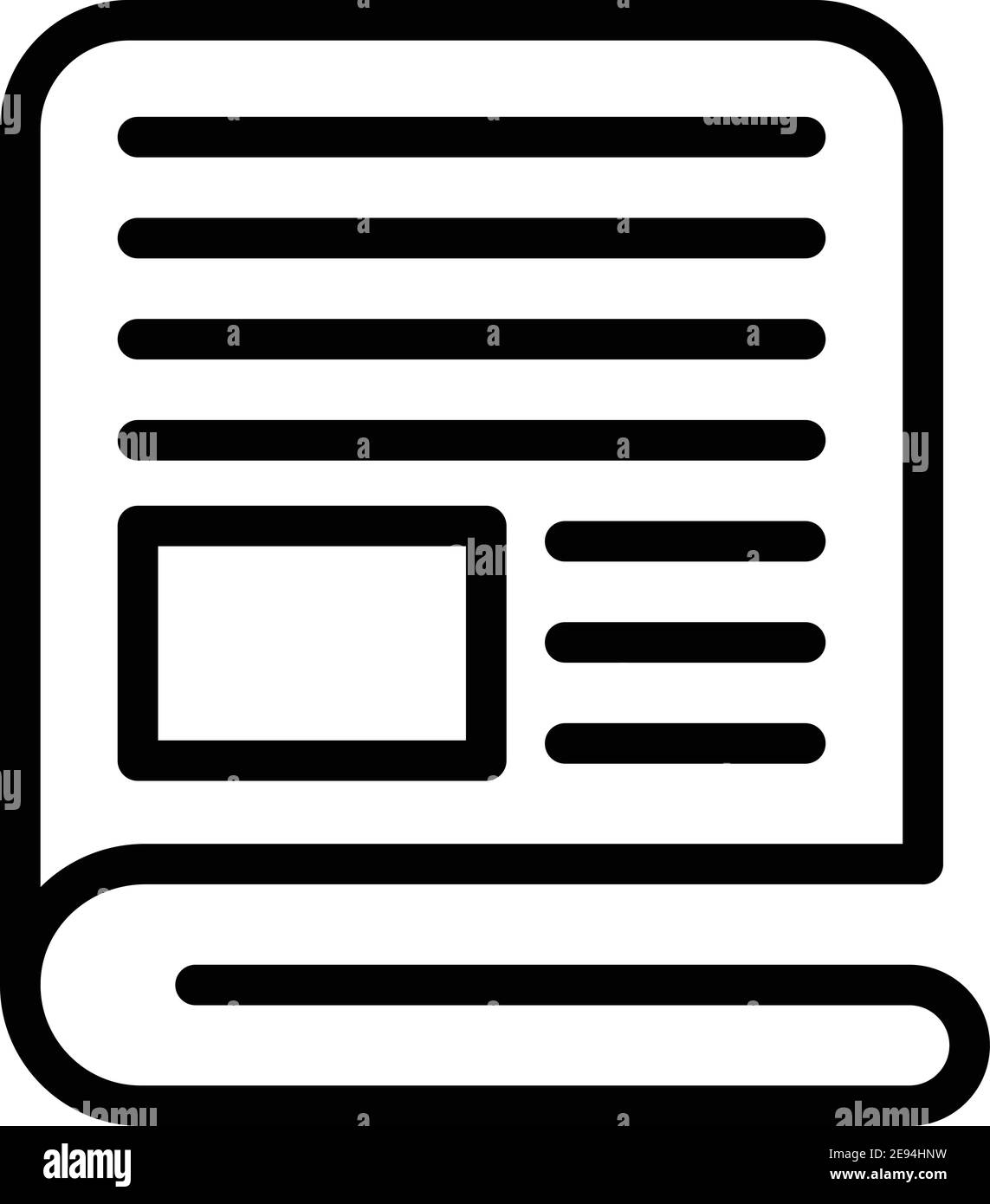 Bulletin Newspaper Icon Outline Bulletin Newspaper Vector Icon For Web Design Isolated On White Background Stock Vector Image Art Alamy