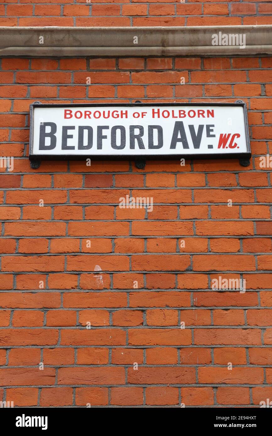 Bedford Avenue street in Holborn, London, UK Stock Photo Alamy