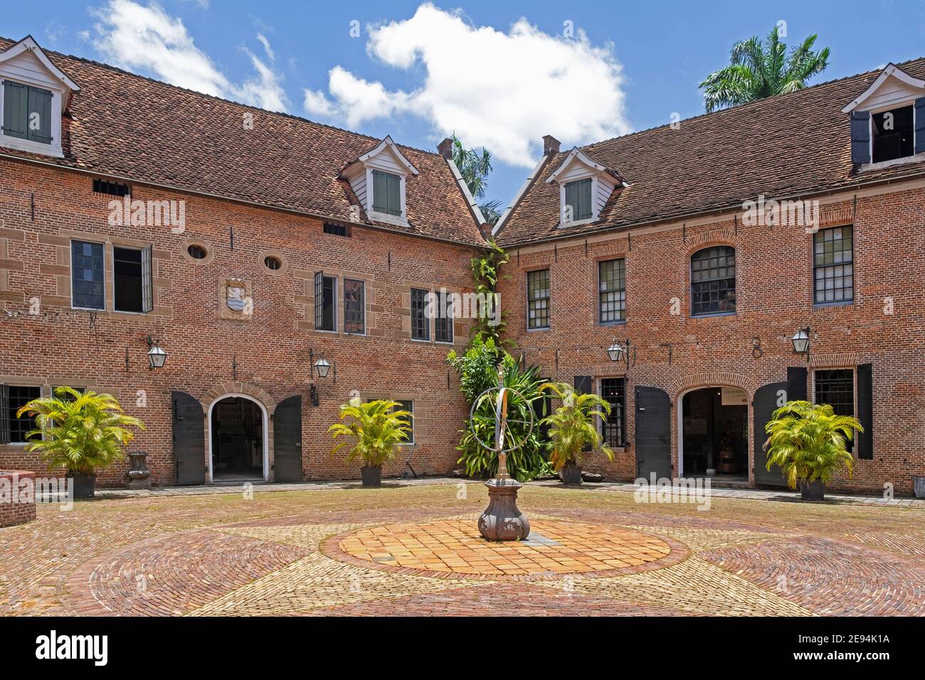 17th century Dutch Fort Zeelandia houses the Surinamese Museum in the city Paramaribo, Paramaribo District, Suriname / Surinam Stock Photo