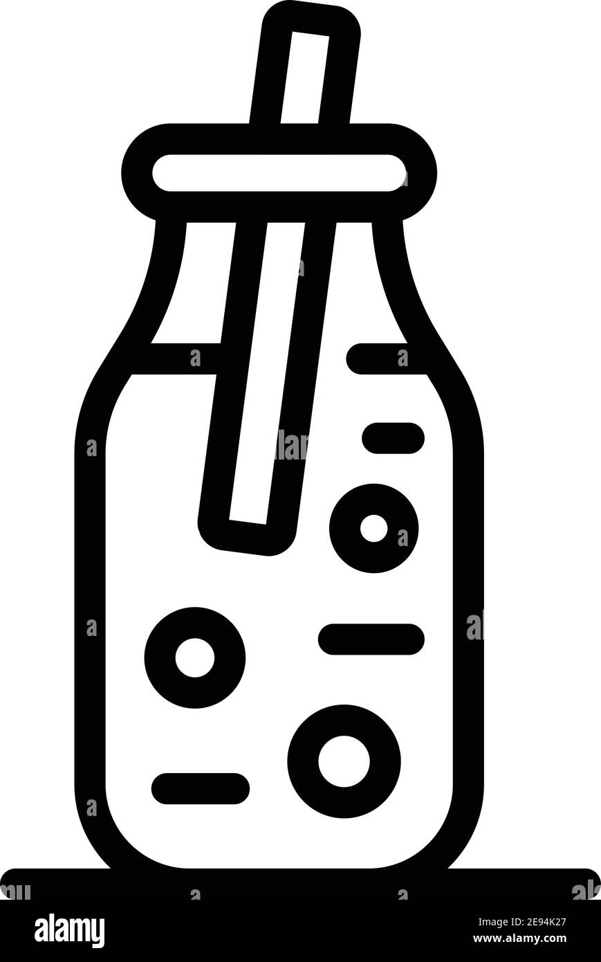 Juice bottle icon. Outline juice bottle vector icon for web design isolated on white background Stock Vector