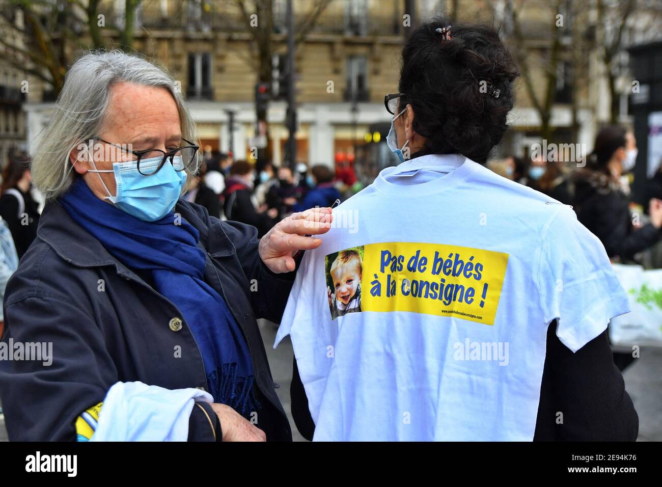Paris France 2nd Feb 21 Demonstration Against Adrien Taquet S Law And For The Welcoming Of Early Childhood With The Slogan No Babies In The Consigne In Paris France On February 02 21