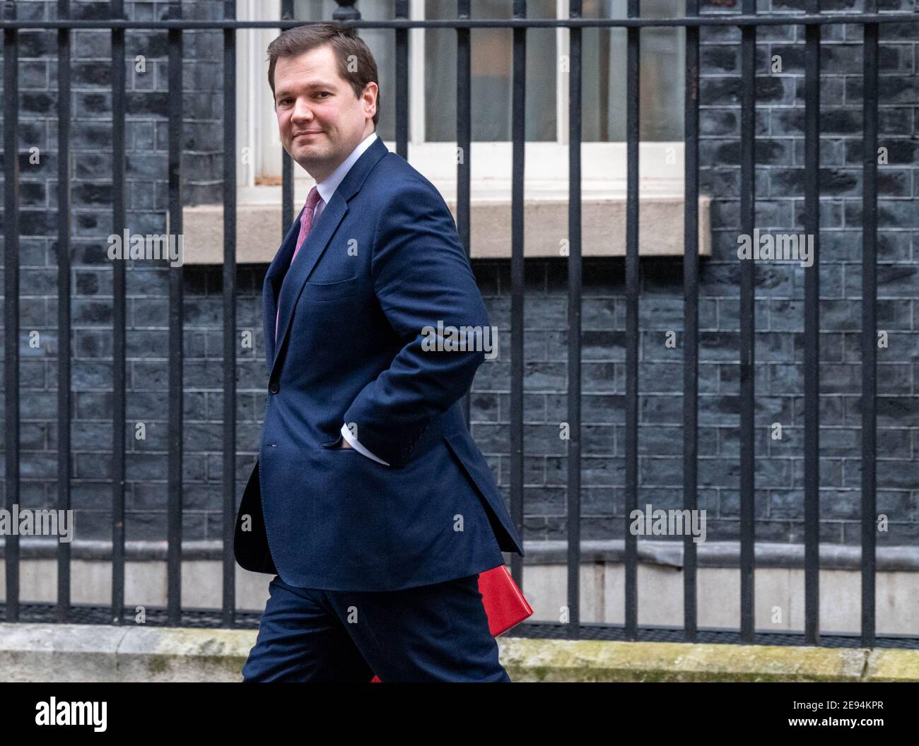 London, UK. 2nd Feb, 2021. Robert Jenrick, Housing, Communities and Local Government Minister leaves 10 Downing Street, London. Credit: Ian Davidson/Alamy Live News Stock Photo