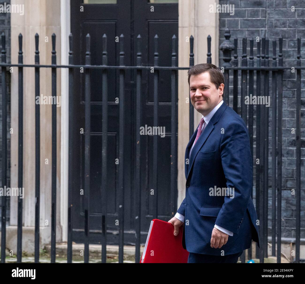 London, UK. 2nd Feb, 2021. Robert Jenrick, Housing, Communities and Local Government Minister leaves 10 Downing Street, London. Credit: Ian Davidson/Alamy Live News Stock Photo