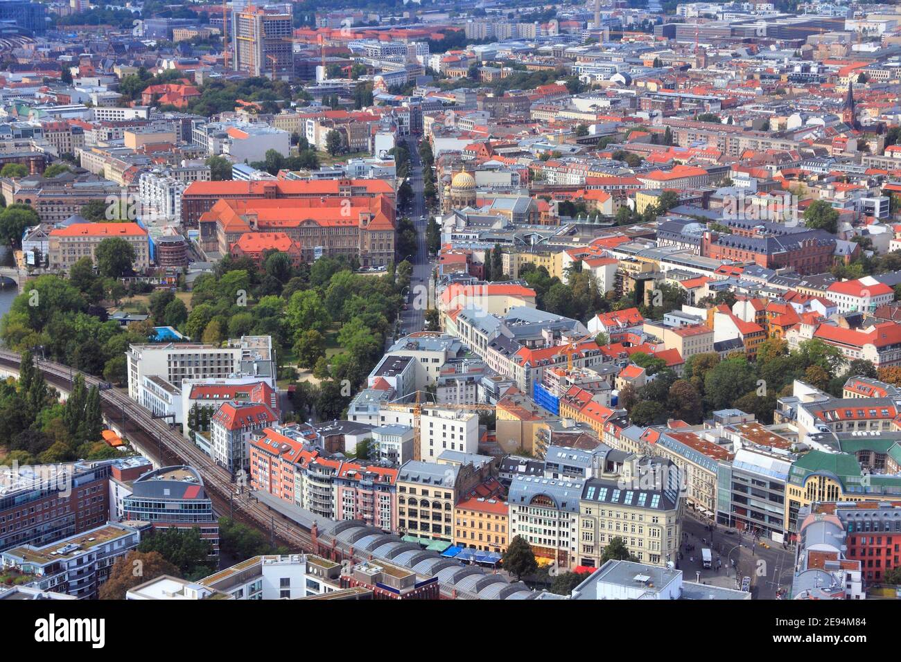 Berlin city aerial view - capital city of Germany Stock Photo - Alamy