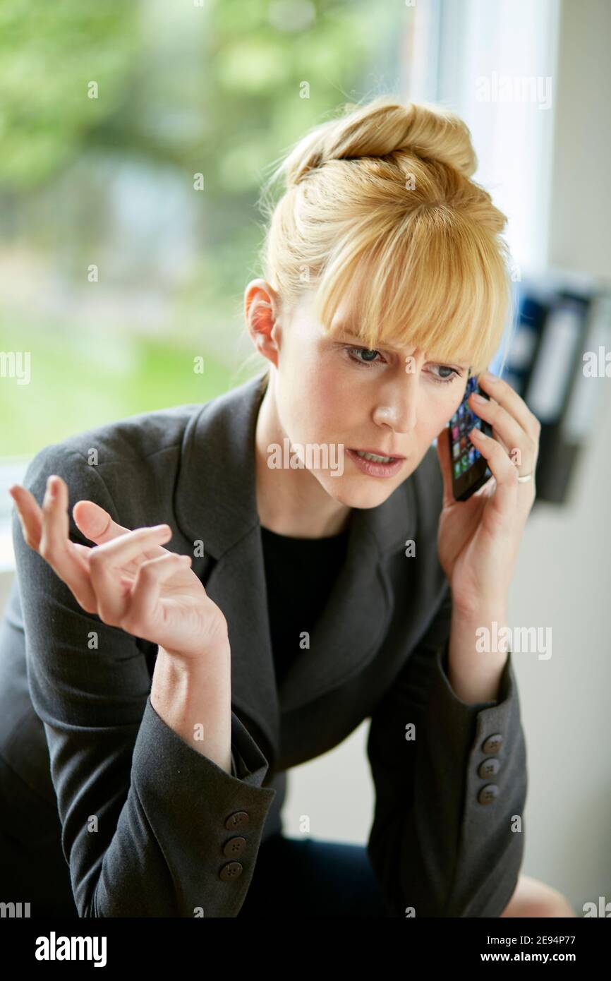 Stressed Businesswoman Stock Photo