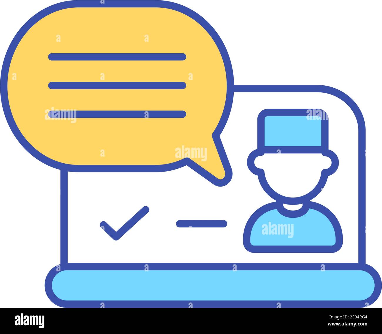 Online communication with doctor RGB color icon Stock Vector Image ...