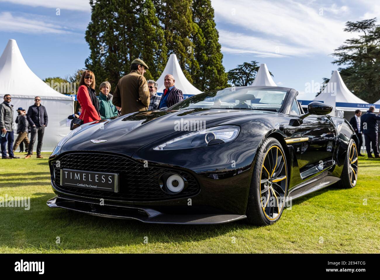 Aston Martin Vanquish Zagato Volante on display at the Concours D’Elegance held at Blenheim Palace on the 26 September 2020 Stock Photo