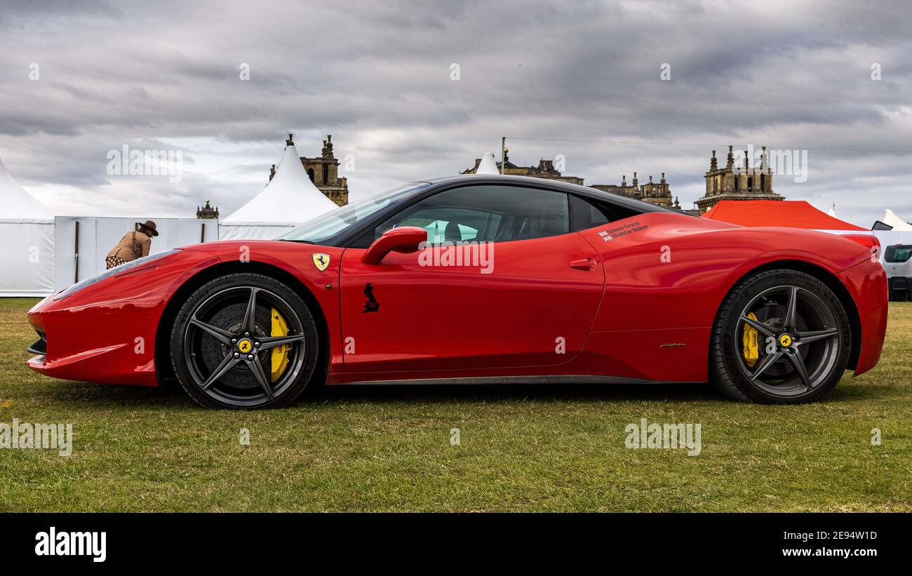 Ferrari 458 Italia on show at the Concours D’Elegance held at Blenheim Palace on the 26 September 2020 Stock Photo