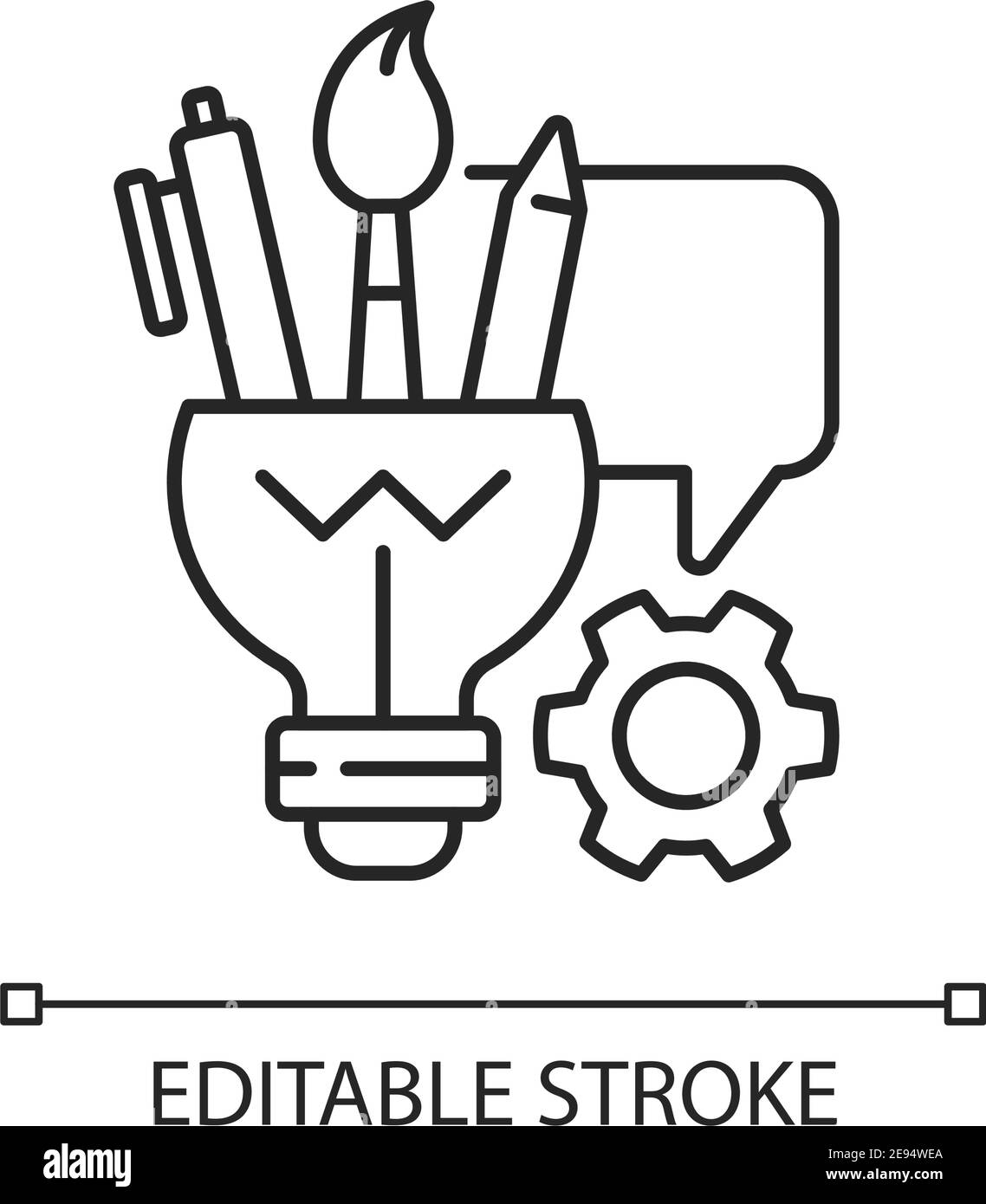 Artistic thinking linear icon Stock Vector Image & Art - Alamy