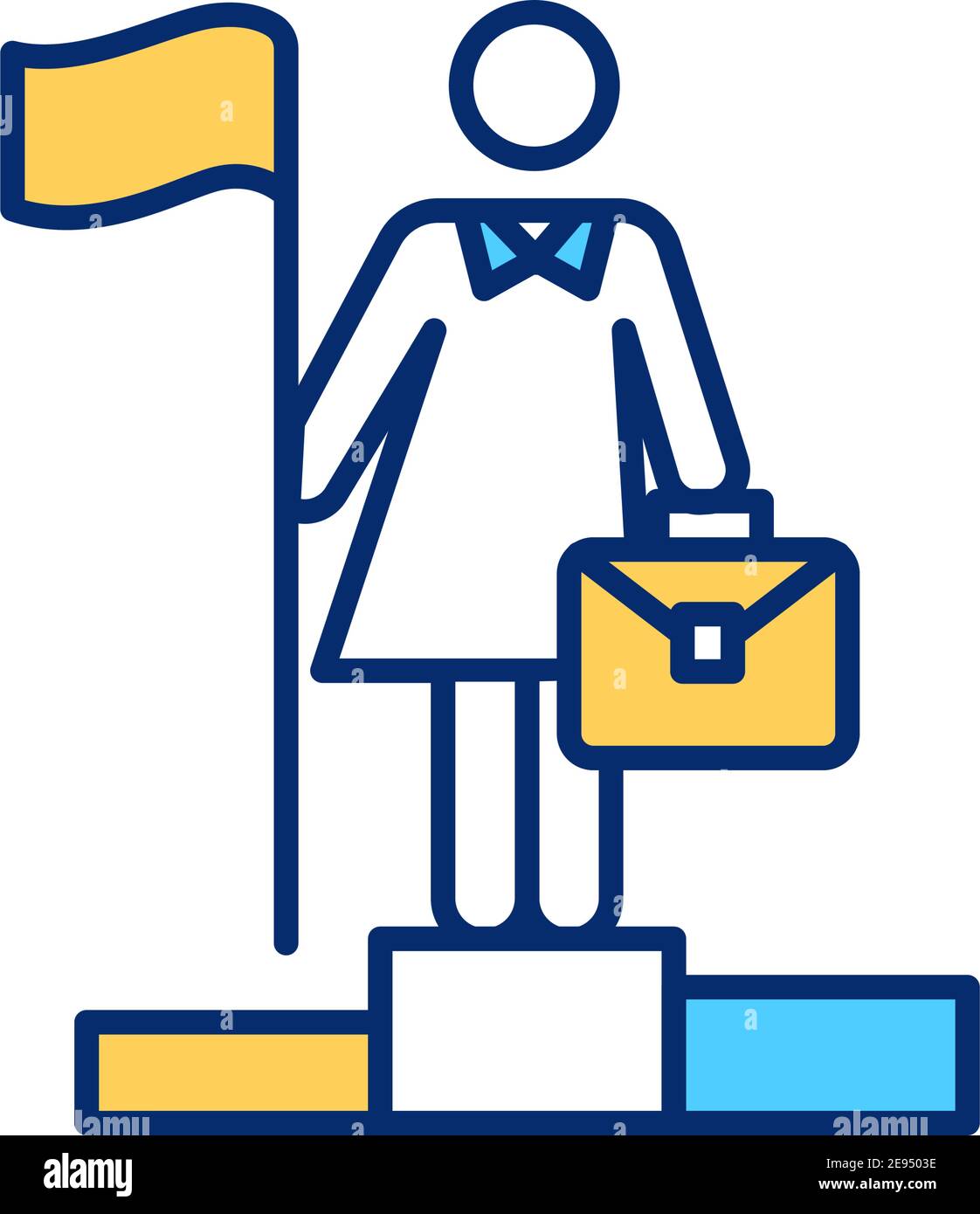 Successful career woman RGB color icon Stock Vector Image & Art - Alamy