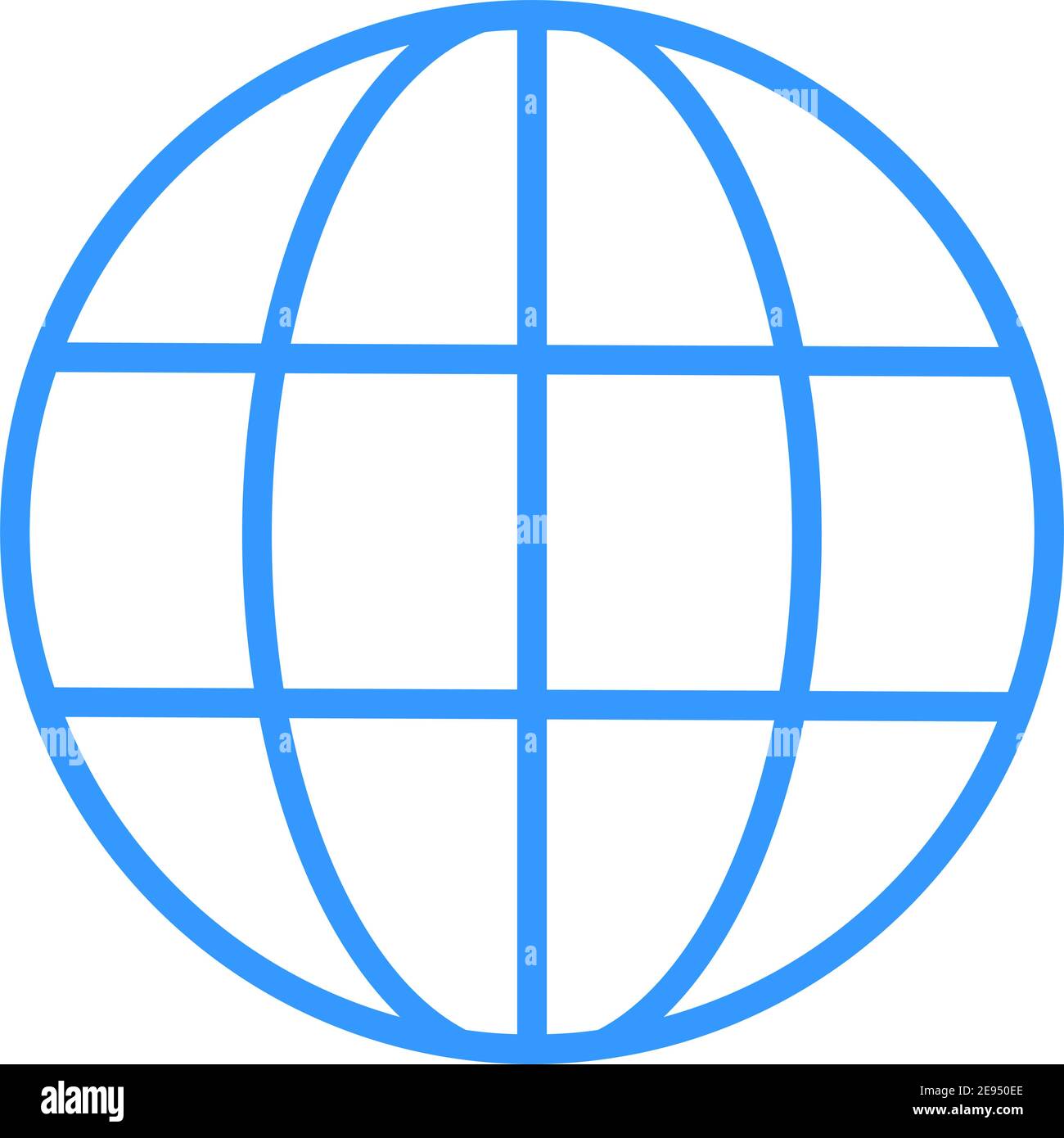 World Wide Web Vector Icon. Vector Line Logo illustration. Browser symbol . Stock Vector