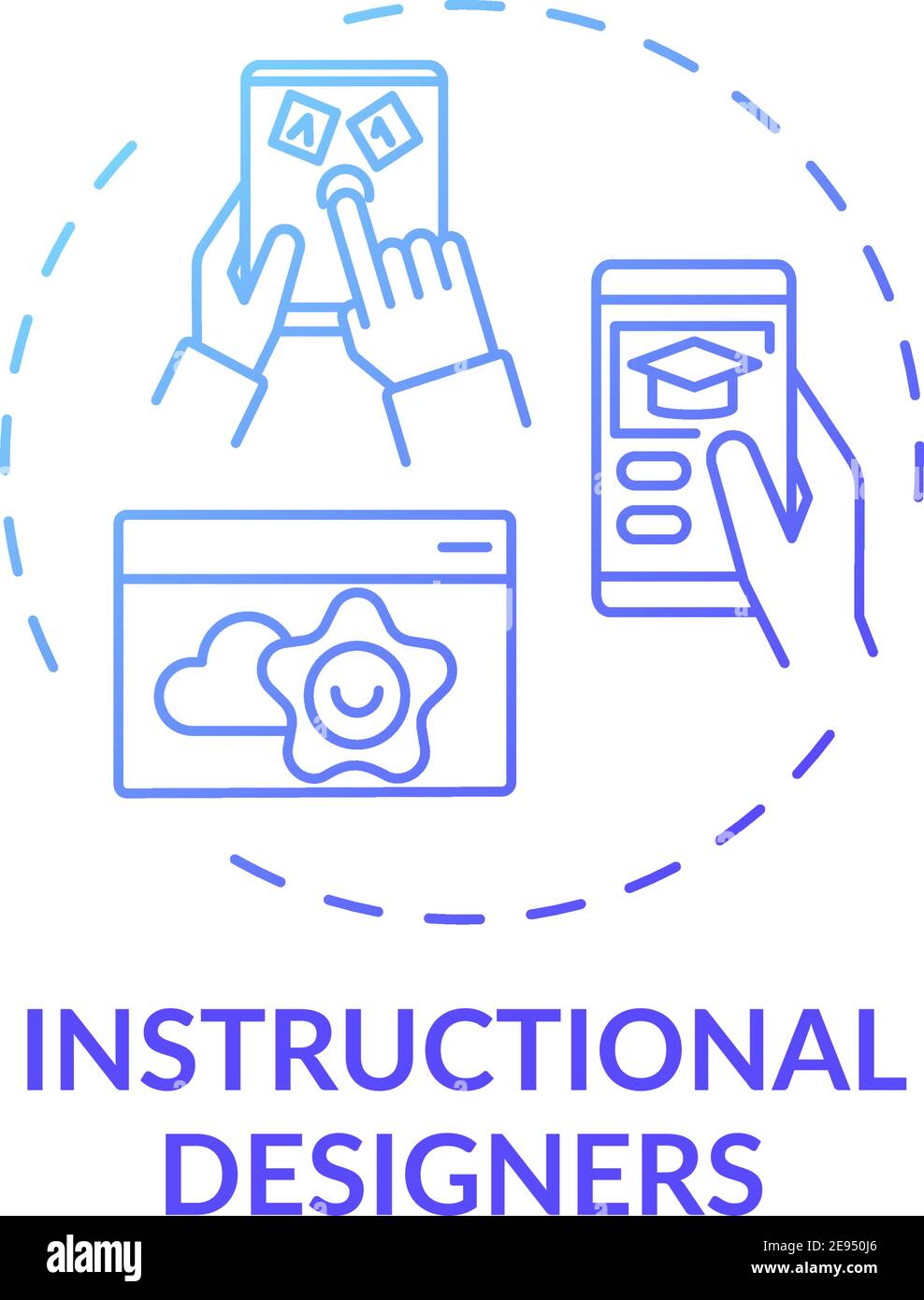 Instructional designers concept icon Stock Vector