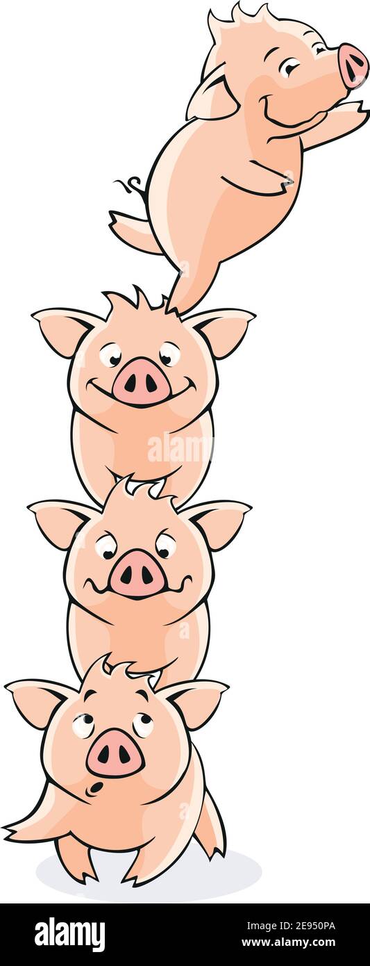 Funny piglets. Vector Stock Vector Image & Art - Alamy