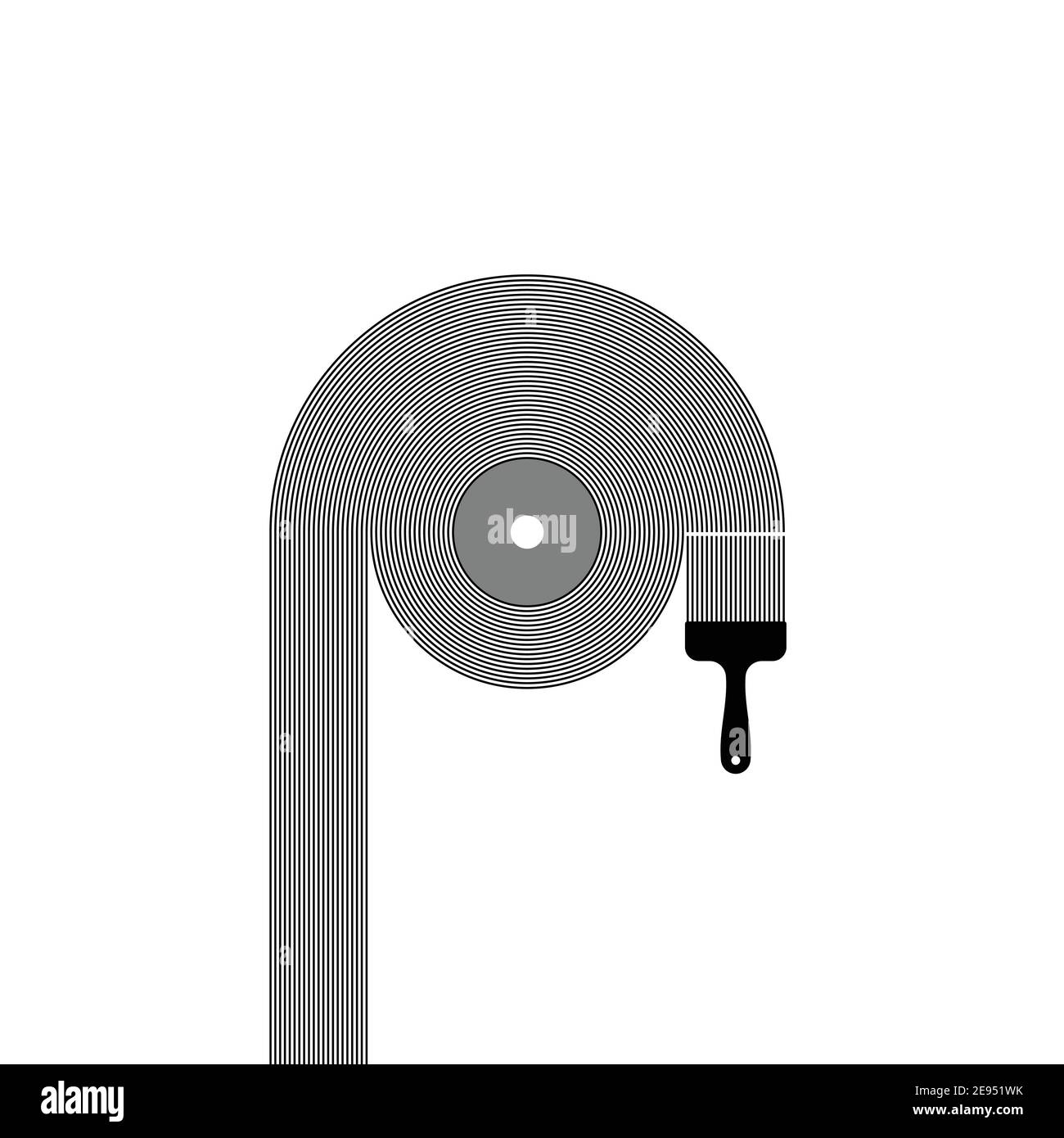 Cartoon vinyl record Black and White Stock Photos & Images - Alamy
