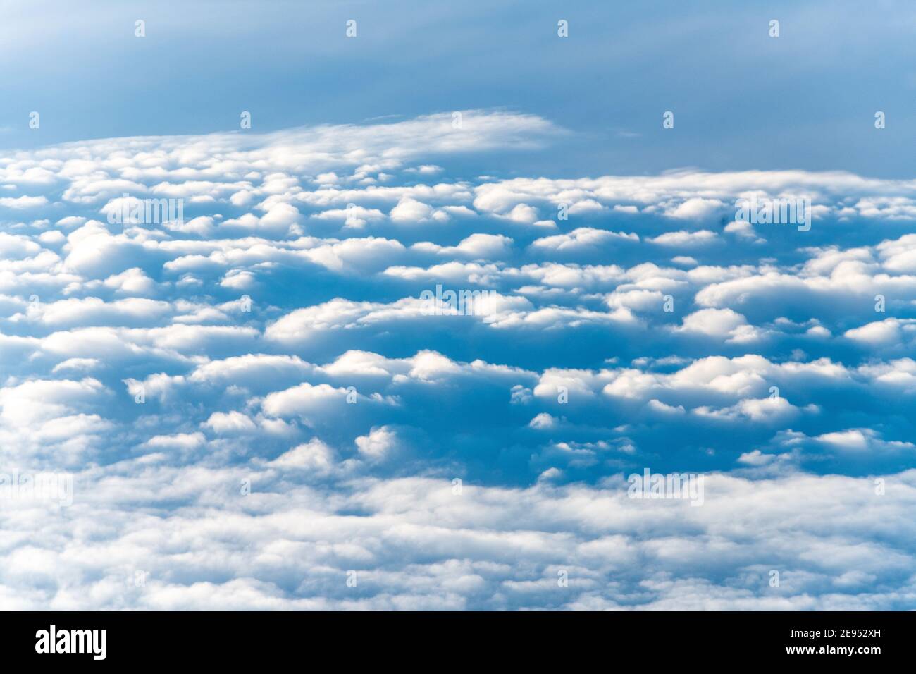 Pattern of clouds seen from a high angle view Stock Photo