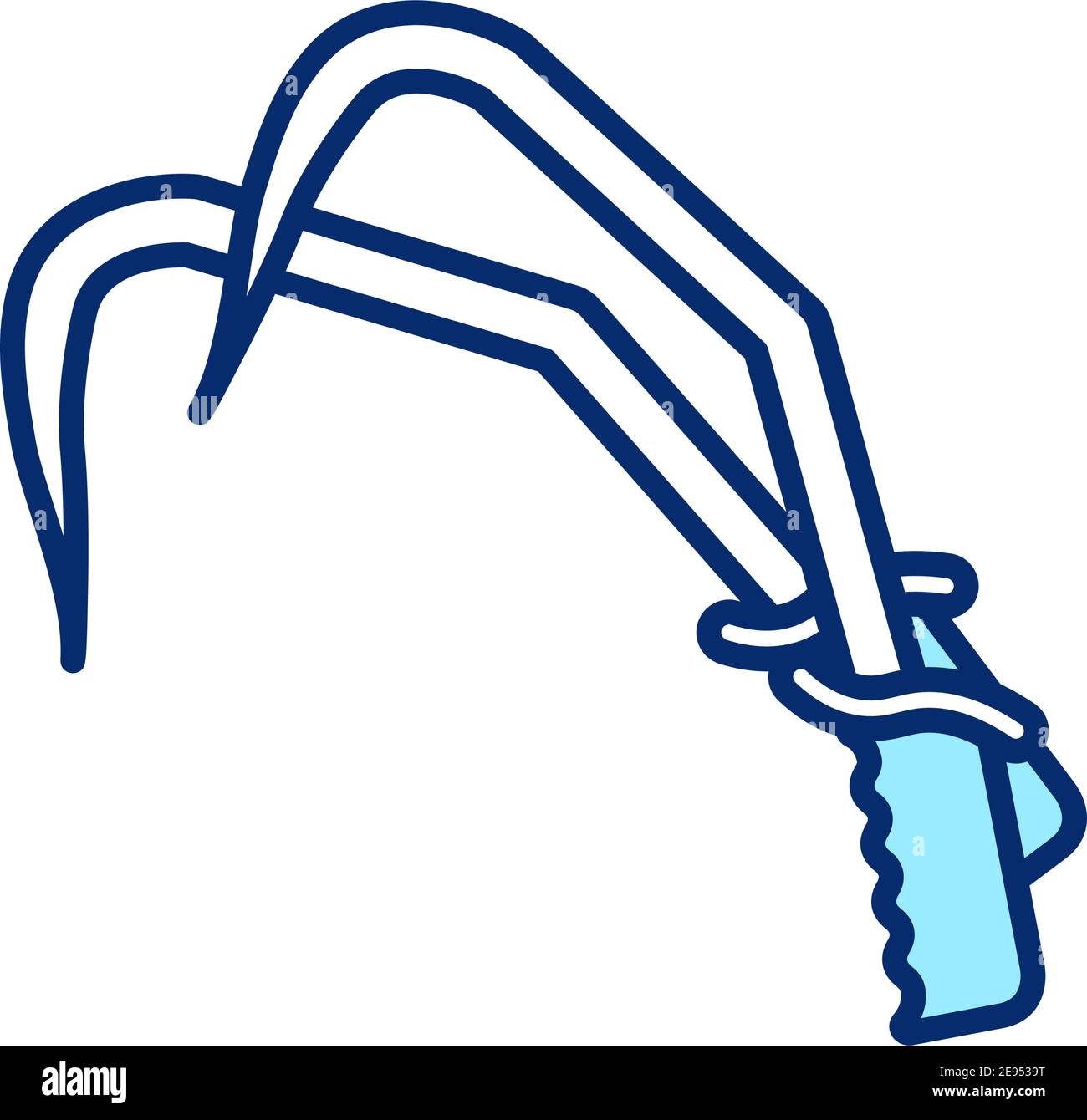 Ice axes RGB color icon Stock Vector