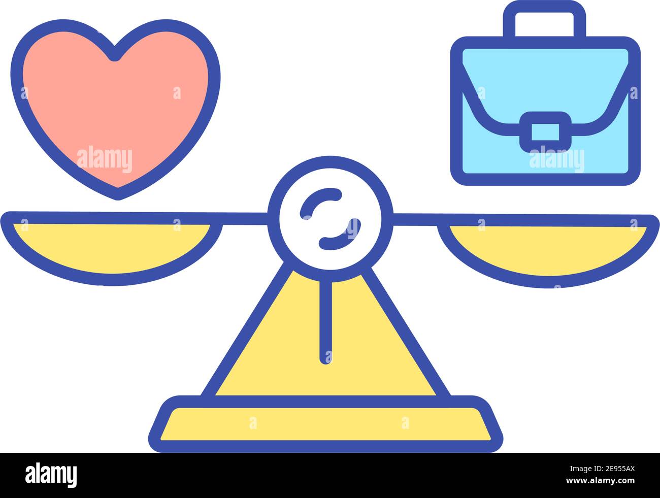 Work life balance RGB color icon Stock Vector Image & Art - Alamy