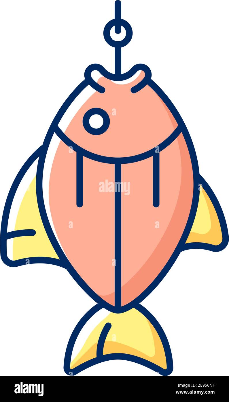 Fish on RGB hook color icon Stock Vector Image & Art Alamy