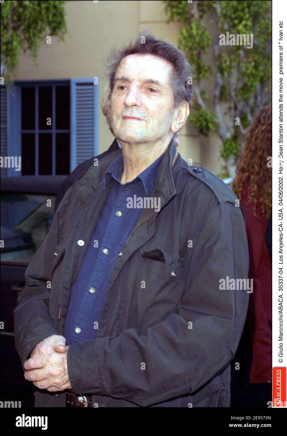 © Giulio Marcocchi/ABACA. 35337-04. Los Angeles-CA- USA. 04/06/2002. Harry Dean Stanton attends the movie premiere of Ivan xtc Stock Photo