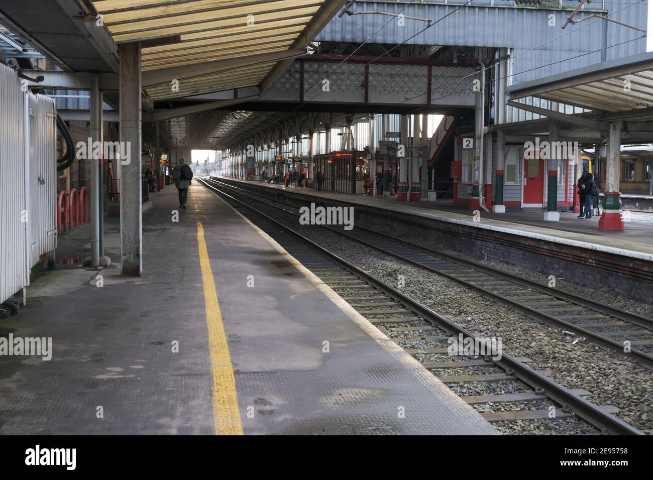 Preston railway station. Stock Photo