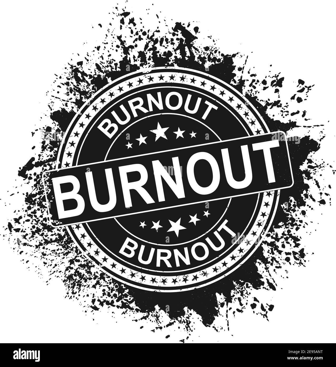 Stamp with word burnout inside, vector illustration Stock Vector Image