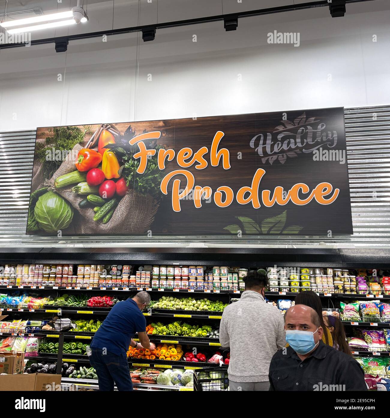 Orlando,FL USA December 27, 202 The produce aisle at a Bravo Market