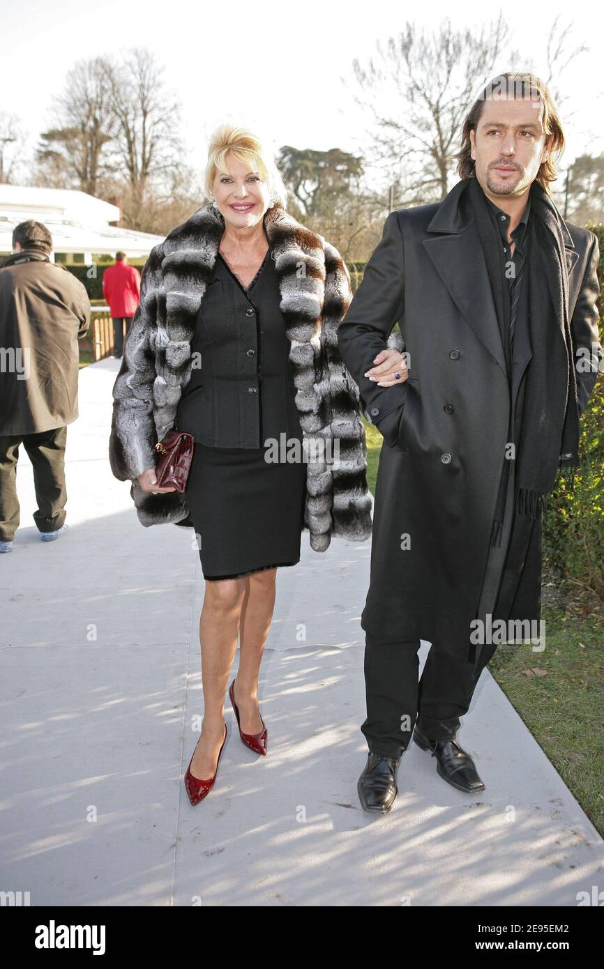Ivana Trump and her boyfriend Rossano Rubicondi arrive at the Dior Haute Couture Spring Summer
