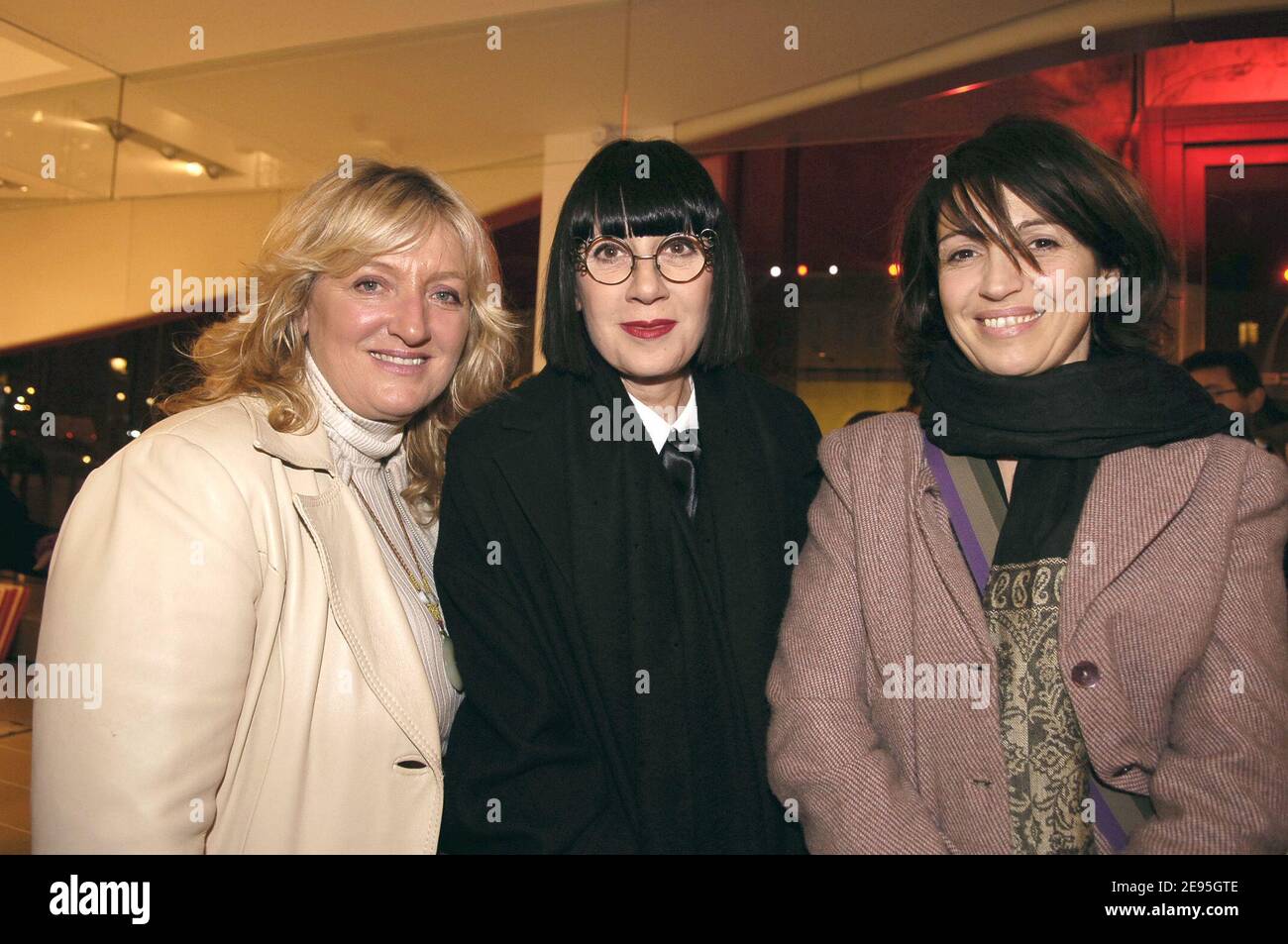 French actress Charlotte de Turckheim, Zabou and French designer Chantal Thomass attend the Lancel store opening party on the Champs Elysees, in Paris, France, on January 26, 2006. Photo by Nicolas Gouhier/ABACAPRESS.COM Stock Photo