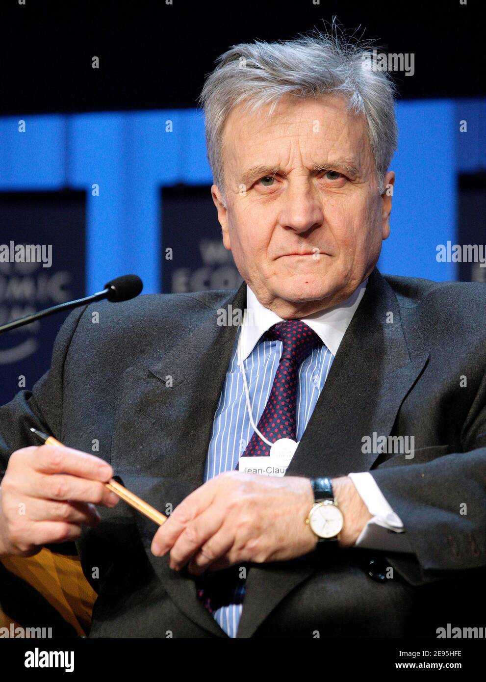 Jean-Claude Trichet, President, European Central Bank, Frankfurt, captured  during the session 'Finding Balance in the Global Economy' at the Annual  Meeting 2006 of the World Economic Forum in Davos, Switzerland, January 28,