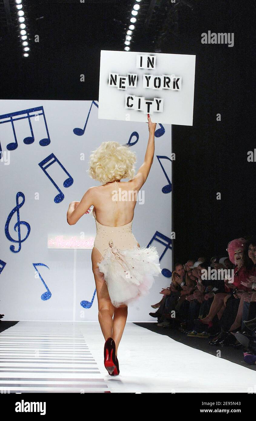 Amanda LePore on the runway of the Heatherette Fall 2006 Collection during Olympus Fashion Week, held in Bryant Park in New York, NY, USA on February 7, 2006. Photo by David Miller/ABACAPRESS.COM Stock Photo
