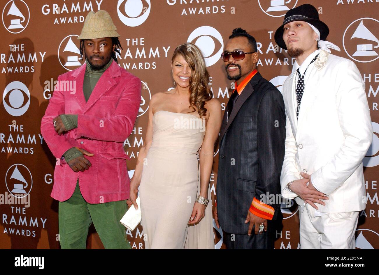 Black Eyed Peas arrive at the 48th Annual Grammy Awards held at the
